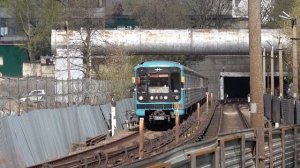 Московский Метрополитен 81-717/714 серии 0387 и 0349 на перегон Автозаводская - Технопарк