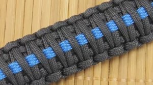 How to make a (King Cobra) Thin Blue Line Paracord Bracelet(360P)