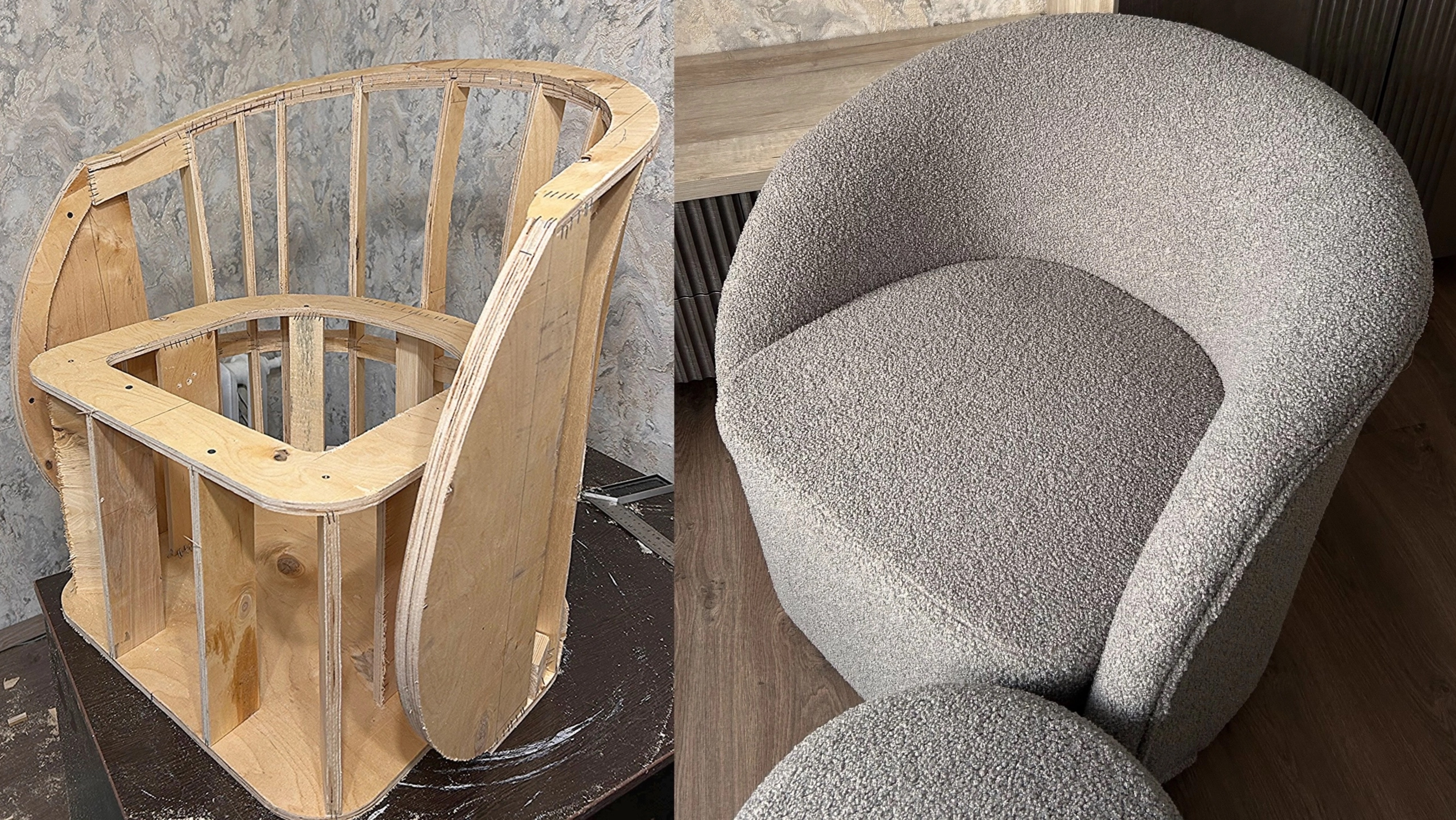 Изготовление кресла букле для дома своими руками / мягкая мебель смотреть онлайн