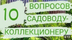 10 ВОПРОСОВ САДОВОДУ- КОЛЛЕКЦИОНЕРУ