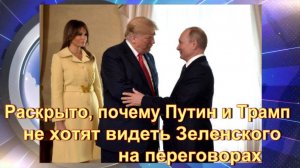 Раскрыто, почему Путин и Трамп не хотят видеть Зеленского на переговорах