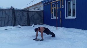 80 отжиманий ВФСК ГТО на снегу! Тамбов, Россия!
