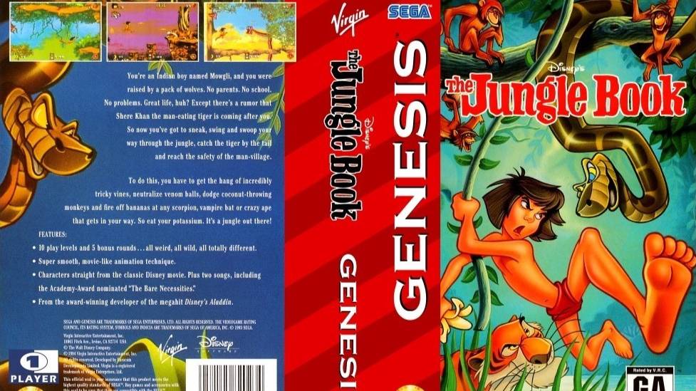 Sega Mega Drive 2 (Smd) 16-bit The Jungle Book / Книга Джунглей Прохождение