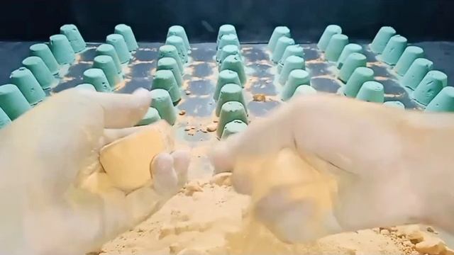 Yellow Green Pattern ASMR Baking soda Crushing ASMR #asmr