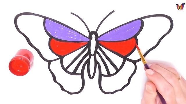 Как нарисовать раскраску бабочки своими руками. Рисуем бабочку вместе с ребенком смотреть онлайн