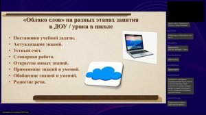 Использование методического приема ”Облако слов / тегов” в работе с дошкольниками и школьниками