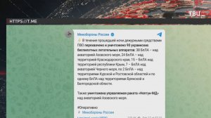 ПВО сбила за ночь 90 украинских беспилотников и ракету "Нептун" / События на ТВЦ