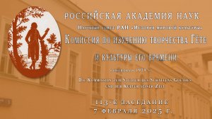 113-е заседание Гётевской комисси 7 февраля 2025 г.