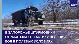 В Запорожье штурмовики отрабатывают тактику ведения боя в полевых условиях