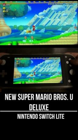 New Super Mario Bros U Deluxe Nintendo Switch Lite Gameplay