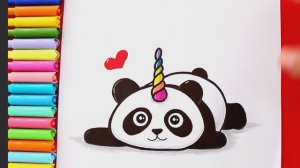 Как легко нарисовать ПАНДУ-ЕДИНОРОГА (Pandacorn)