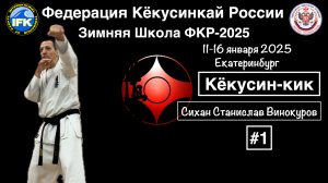 Кёкусинкай / Зимняя Школа ФКР-2025 / Кёкусин-Кик / Сихан Станислав Винокуров (1-я часть).