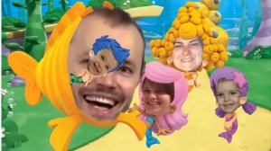 Мисс Кэти и мистер Макс Семья пальчиков Гуппи и пузырики Русалки в бассейне Катя Русалка Мкс Русалк