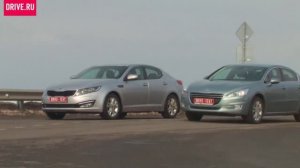 Kia Optima vs. Peugeot 508 2012 — За кадром