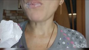 Пломбир сухой мел хруст😋  Ice cream dry chalk crunch mukbang