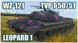 WZ-121, TVP T 50-51 & Leopard 1  Tanks blitz Gameplay