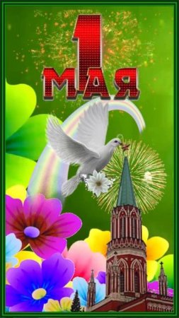 1 Мая! Красивые поздравления с 1 Мая! Музыкальная открытка с Первомаем! С праздником 1 Мая! #Shorts