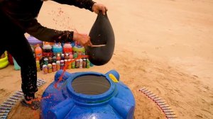 EXPERIMENT: Giant Balloons Fanta, Pepsi, Chupa Chups, Monster, Coca Cola and Mentos Big Underground