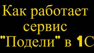 Как работает "Подели" в 1С: Управление торговлей 11.5