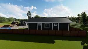 Проект одноэтажного деревянного дома Колибри 9 на 14 со вторым светом 100 м2