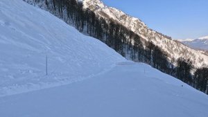 Спуск от Каменного столба (2509м) до Роза стадион (940м)