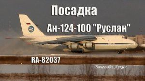 Посадка Ан-124-100 "Руслан"  RA-82037