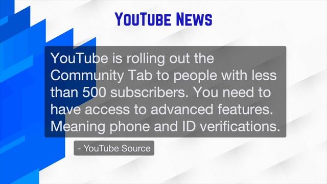 Here's Why 1000's of Channels Just Got Their Community Tab...