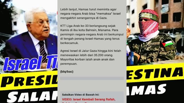 GEGER‼️ Israel Tidak Salah, Presiden Palestina Salahkan Hamas yg s3r4ng Israel смотреть онлайн