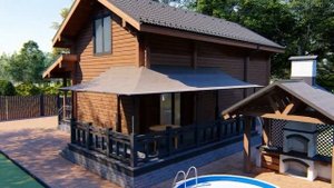 Проект двухэтажного деревянного дома Акация 7 на 10 со вторым светом 120 м2