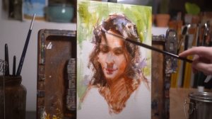 Портрет в свободной технике от художницы Chelsea Lang. 
Рассказ о вреде перфекционизма.