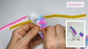 Единорог поделка с детьми из синельной проволоки мастер-класс