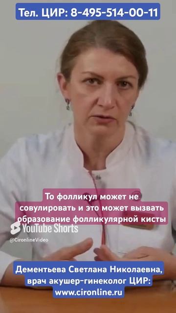 Функциональная фолликулярная киста яичника и препараты прогестерона. Дементьева С.Н.