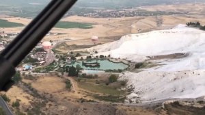 Прогулка на воздушном шаре над Помукале (Турция)