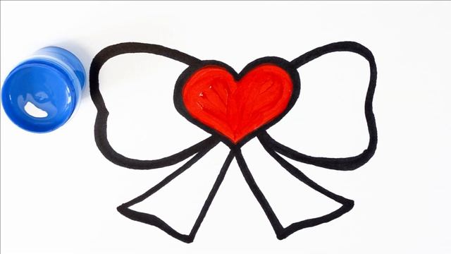 Нарисуем бантик и раскрасим цветами по своему вкусу смотреть онлайн