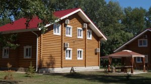 Обзор большого срубового коттеджа на турбазе Тихая гавань на 18 чел. Тольятти