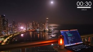 2-Hour Study with Me   Balcony Moon Rise   Pomodoro 50-10   Relaxing Lo-Fi   Day 146