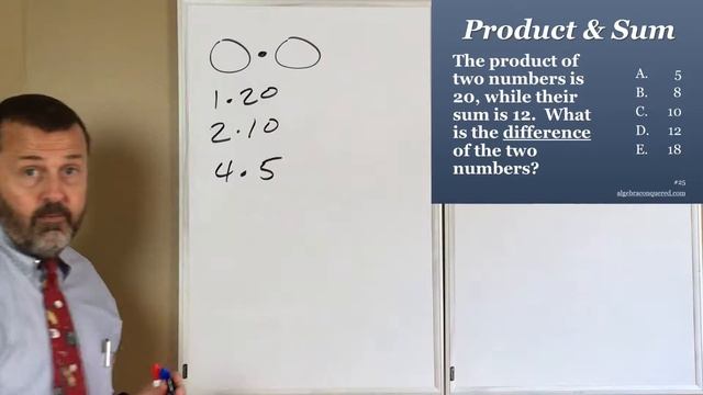 ACT 720 Video Problem 25 Product and Sum смотреть онлайн