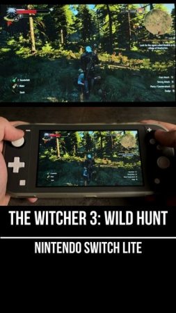 The Witcher 3 Wild Hunt Nintendo Switch Lite Gameplay