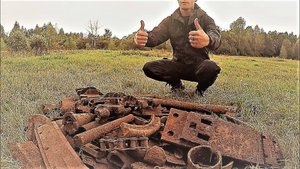 Лес заваленный металлом. Коп металлолома пробираемся на разработки.