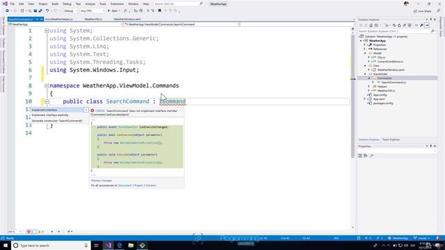 15. Implementing the ICommand interface