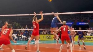 Zehra gunes | Melissa Vargas | ebrar Karakurt | Turky vs. Italy | Cev volleyball 2023