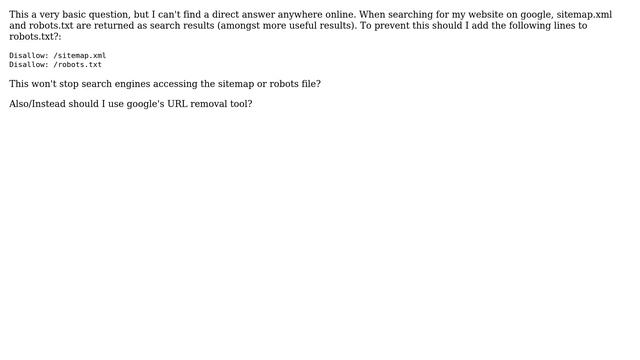 Should sitemap be disallowed in robots.txt? and robot.txt itself? смотреть онлайн