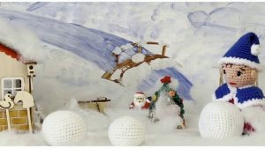 Артикуляционная гимнастика "Как язычок лепил снеговика"