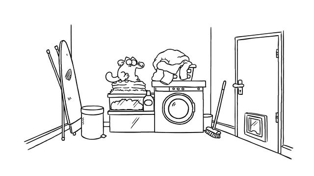 Кот Саймона- Большая стирка. Серия 40 Washed Up- Simon’s Cat