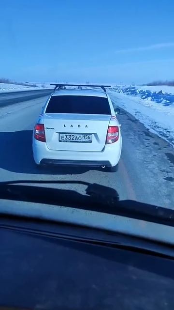 На трассе Оренбург Самара гранта с камерой.