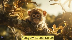 Маленькие художники: Рисуем шимпанзе - Детский образовательный мультфильм