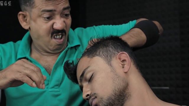 Asim Barber Perfectly Use Chopsticks For ASMR Head Massage | Hair Cracking and Neck Crack смотреть онлайн