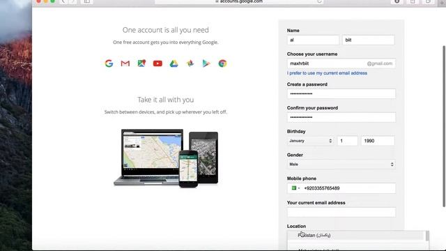 Create Google Account In Mac Book смотреть онлайн