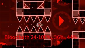 Прохождение Bloodbath №1 (Extreme demon)
24-100% 36%, 44%