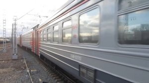 Электропоезд ЭД4М-0217 станция Нара 23.04.2017